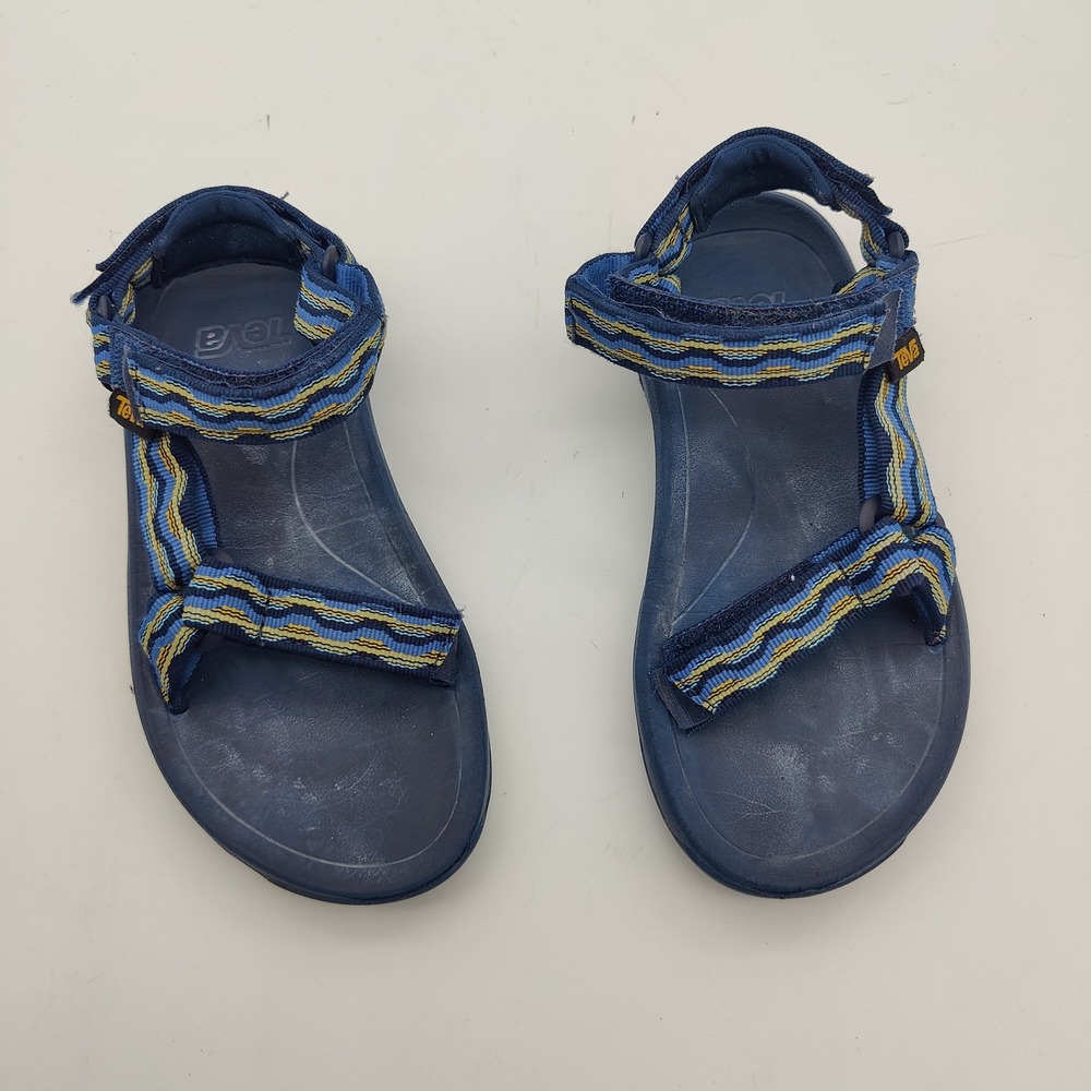 Teva Hurricane XLT2 Kid 1 Sandal Kishi Dark Blue Hook & Loop Straps Outdoor Gorp - Picture 2 of 11